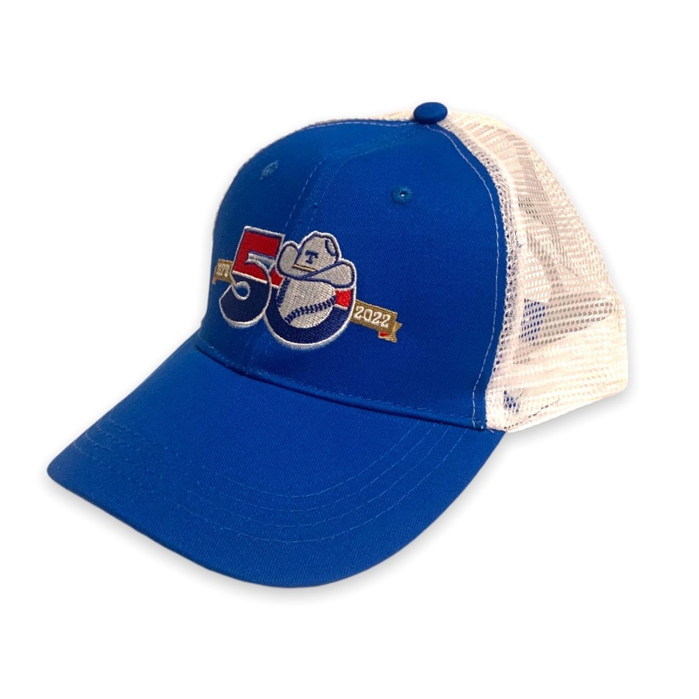 Texas Rangers Baseball 50th Anniversary Trucker Hat